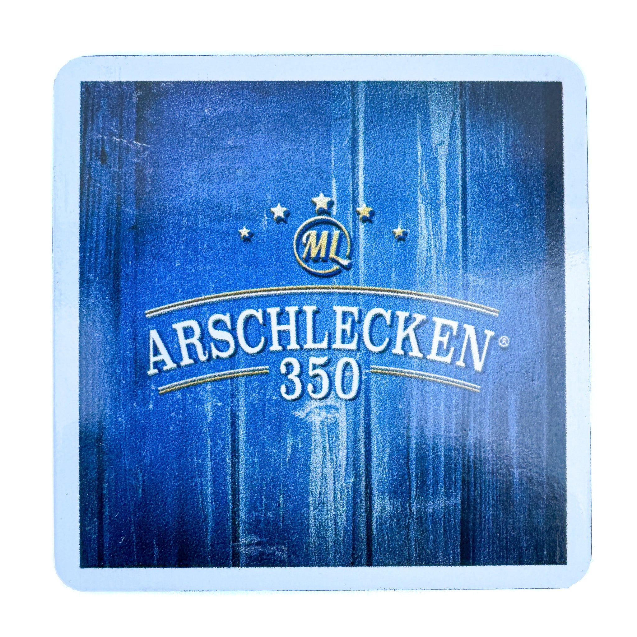 Quadratischer Kühlschrankmagnet Arschlecken350