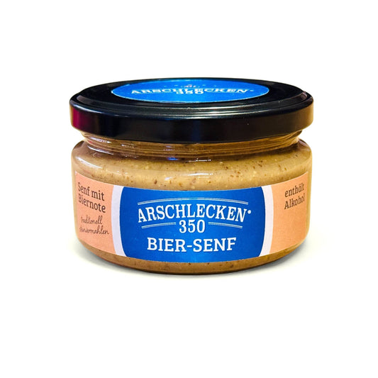 Arschlecken350 Biersenf 180 ml Glas