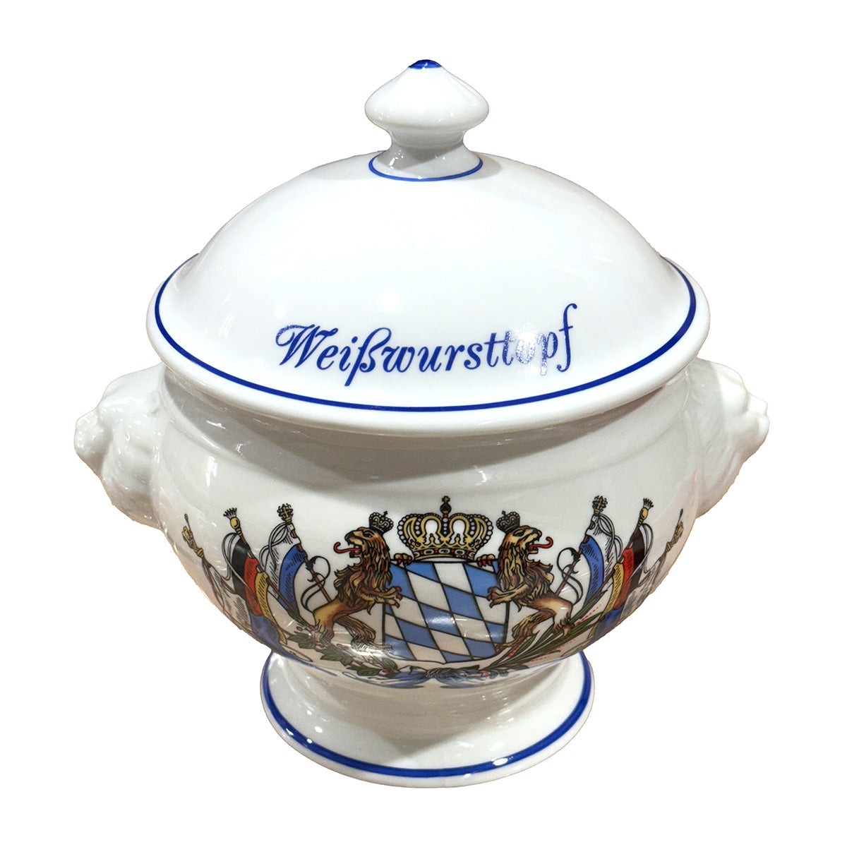 Bayerischer Weißwurst-Topf oder Weißwurst-Terrine mit Wappen 1l